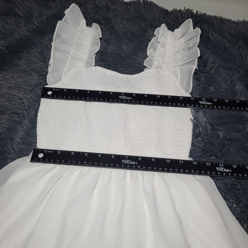 Byinns Dress Tiered Ruffle Smock  Coquette Fairycore Spring Festival - Picture 8 of 9